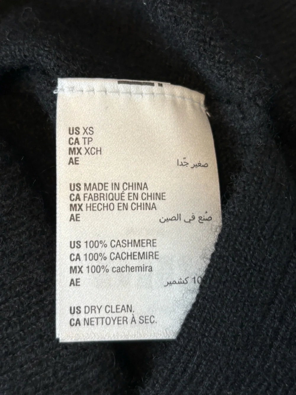 Charter Club Top Womens XS Black Sleeveless Luxury Cashmere Pullover Sweater